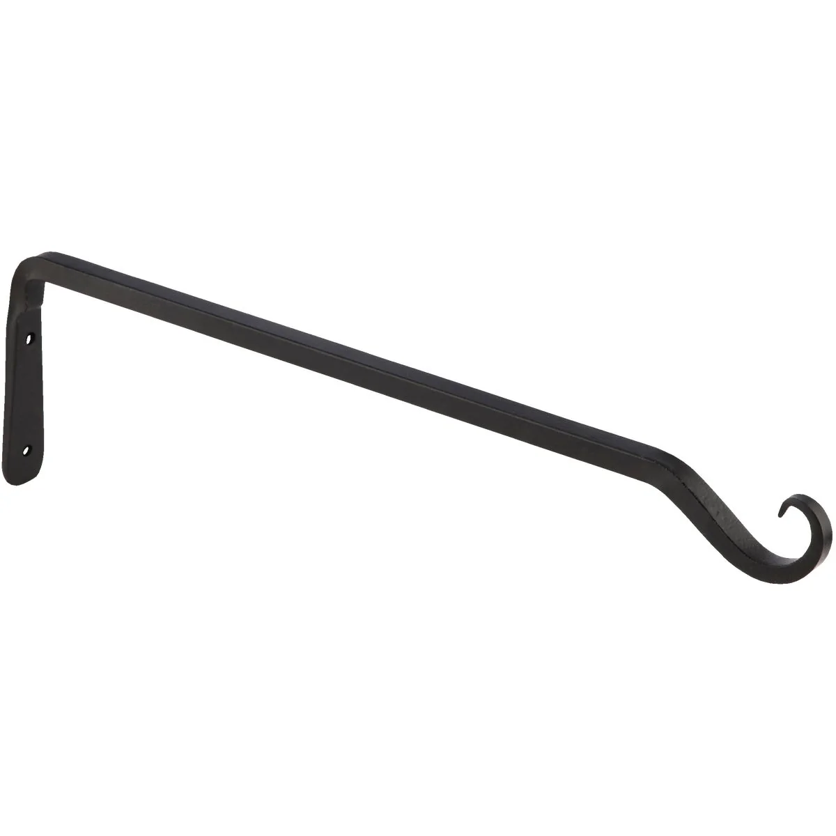 Exceptional Panacea 15 In. Black Powder-Coated Straight Wrought Iron Hanging Plant Bracket Official