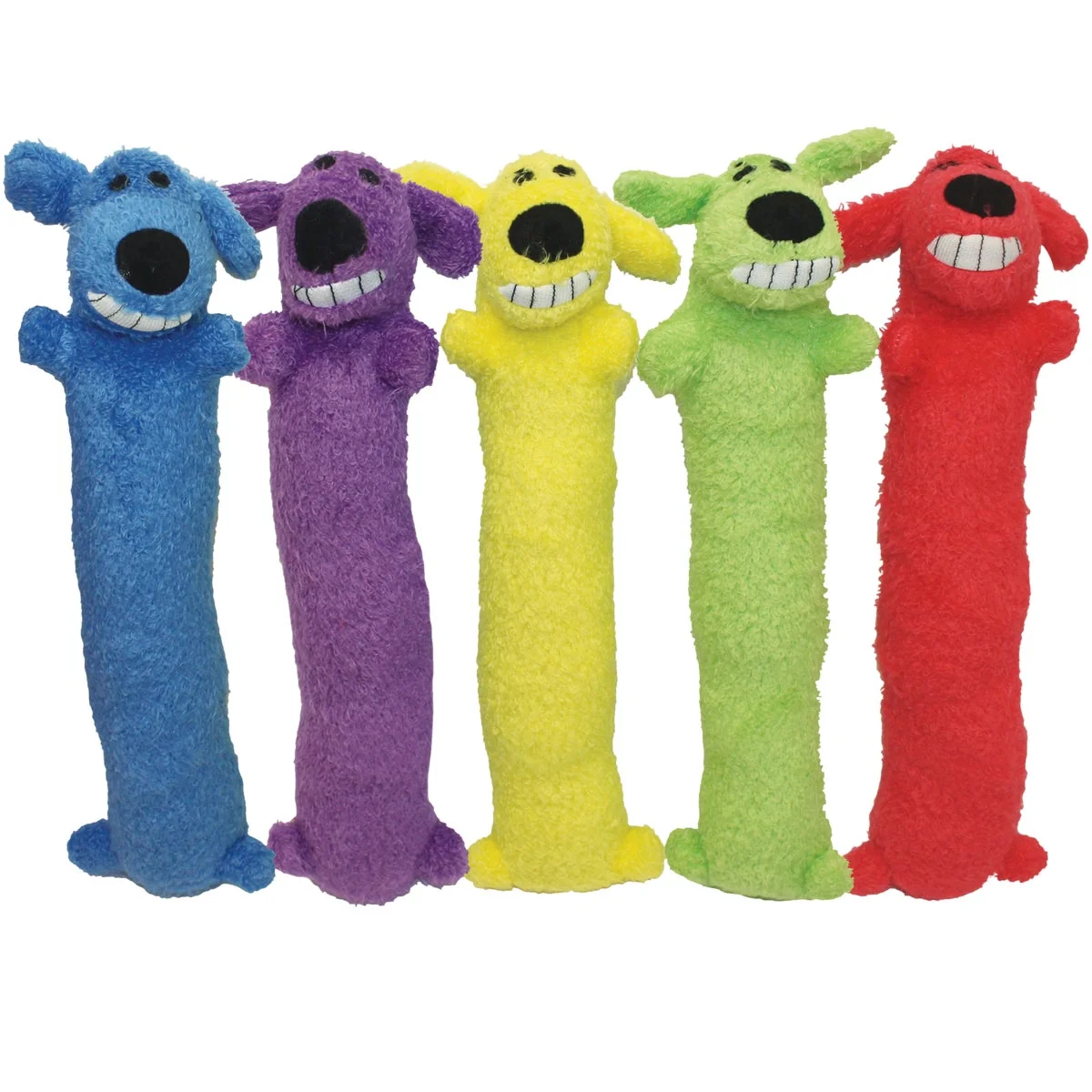 Enhanced Multipet Loofa Dog 12 In. Plush Squeaky Dog Toy Functional