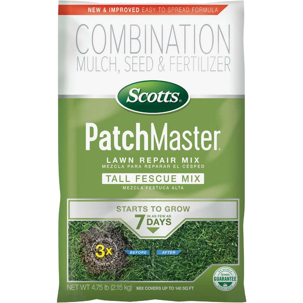 Crafted Scotts PatchMaster 4.75 Lb. 115 Sq. Ft. Coverage Fescue Grass Patch Repair Clean