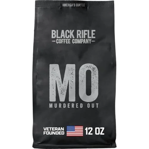 Trendy Black Rifle Coffee Dark Roast Ground Coffee Murdered Out 12 oz 12 Ounce Quality