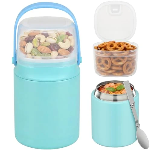Sustainable 20oz Soup Thermo for Hot Food with a Snack Box Container Crafted