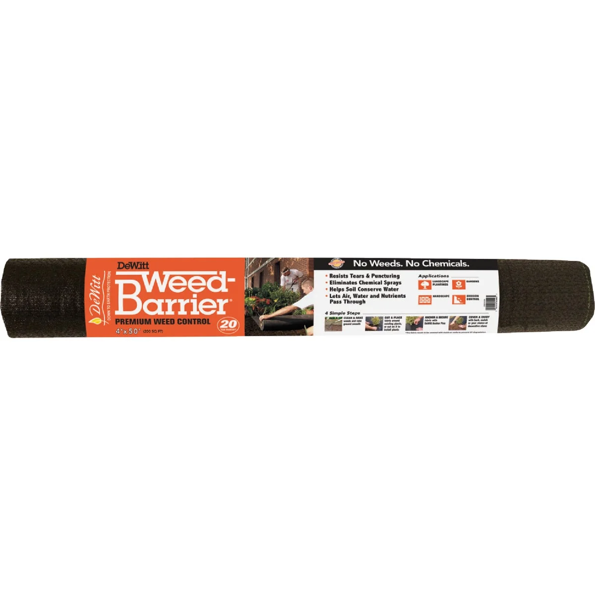 Solid DeWitt Weed Barrier 3 Ft. W. 100 Ft. L. Polyester 20-Year Premium Weed Control Landscape Fabric Responsible