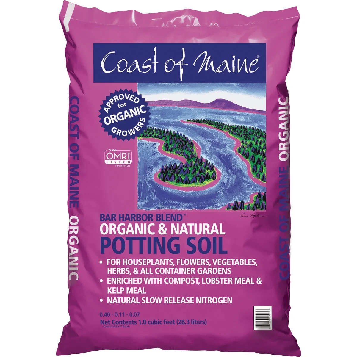 Modern Coast of Maine Bar Harbor Blend 1 Cu. Ft. Organic Potting Soil Luxury
