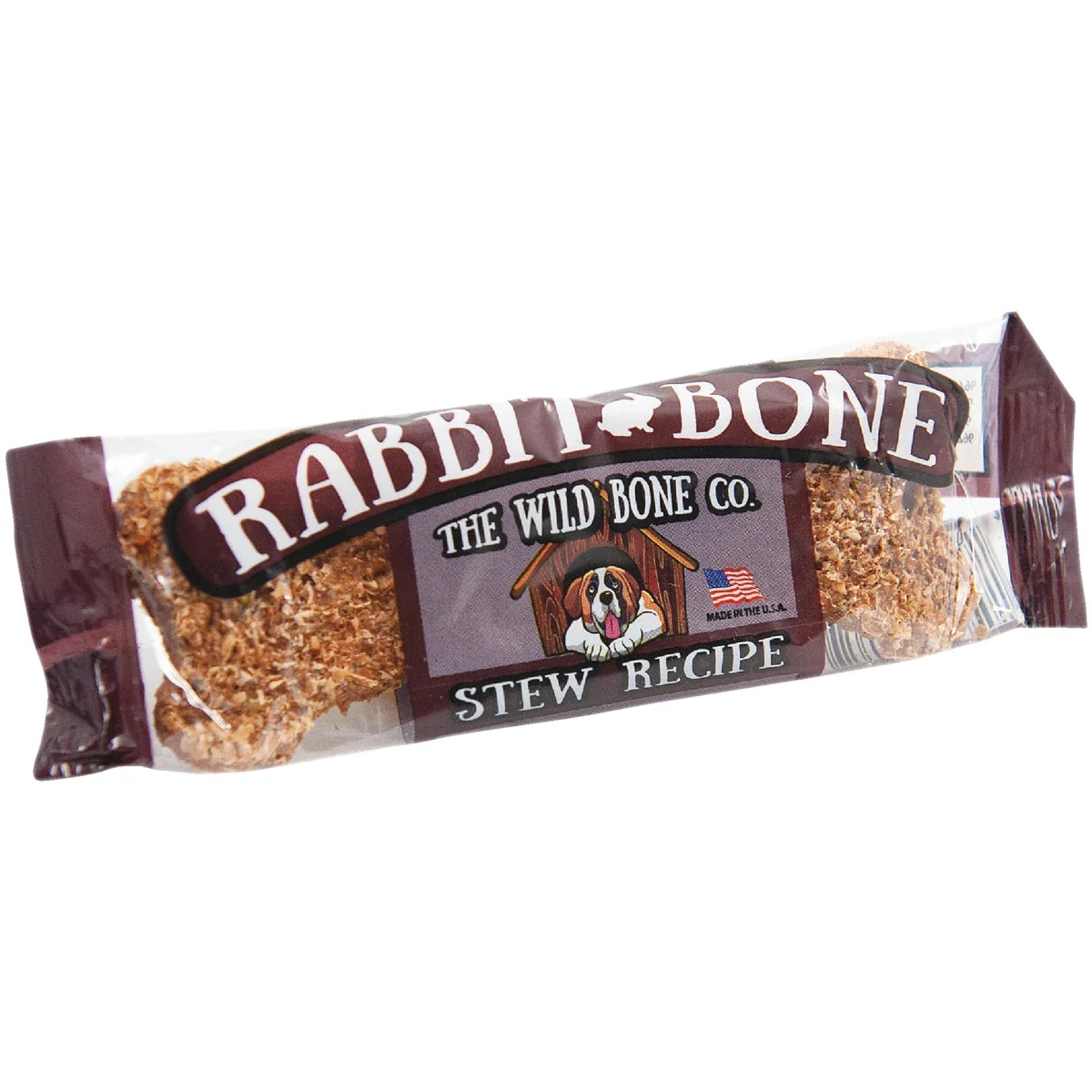 Traditional The Wild Bone Company Rabbit Bone Stew Jerky Dog Treat. 1 Oz. Durable