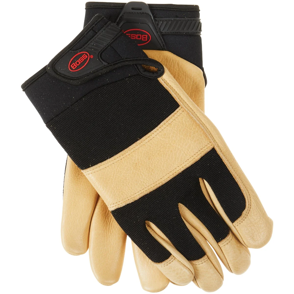 Superior Boss Job Master Aqua Armor Men’s Large Black Tan Leather Work Glove Consistent