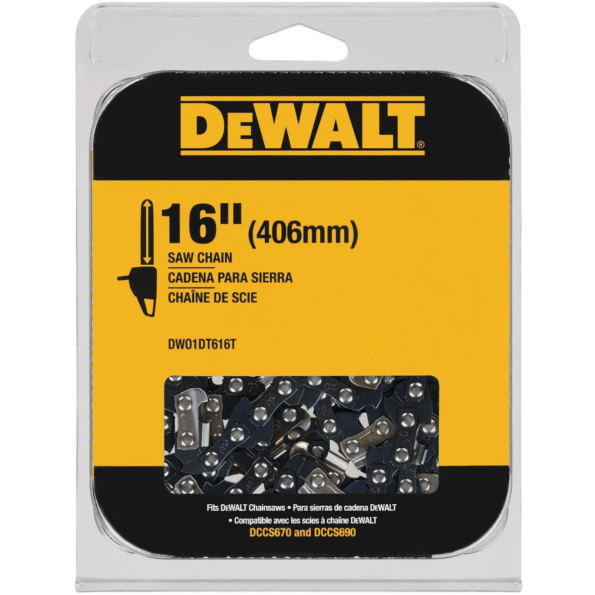 Official DeWalt 16 In. Saw Chain High-Performance