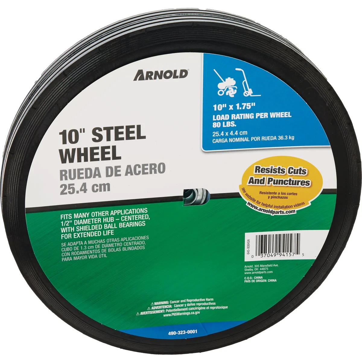 World-Class Arnold 10×2.75 Narrow Hub Wheel Practical