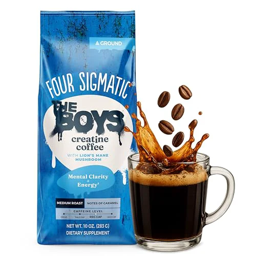 Fashionable THE BOYS Creatine Coffee with Lion s Mane Mushroom 10 Ounce Convenient