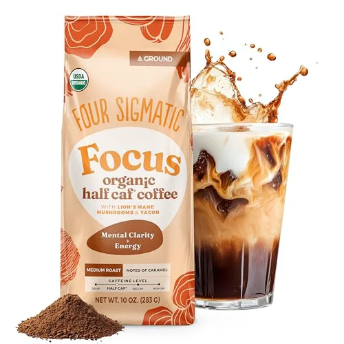 Durable Organic Focus Half Caf Ground Coffee 10 Ounce World-Class