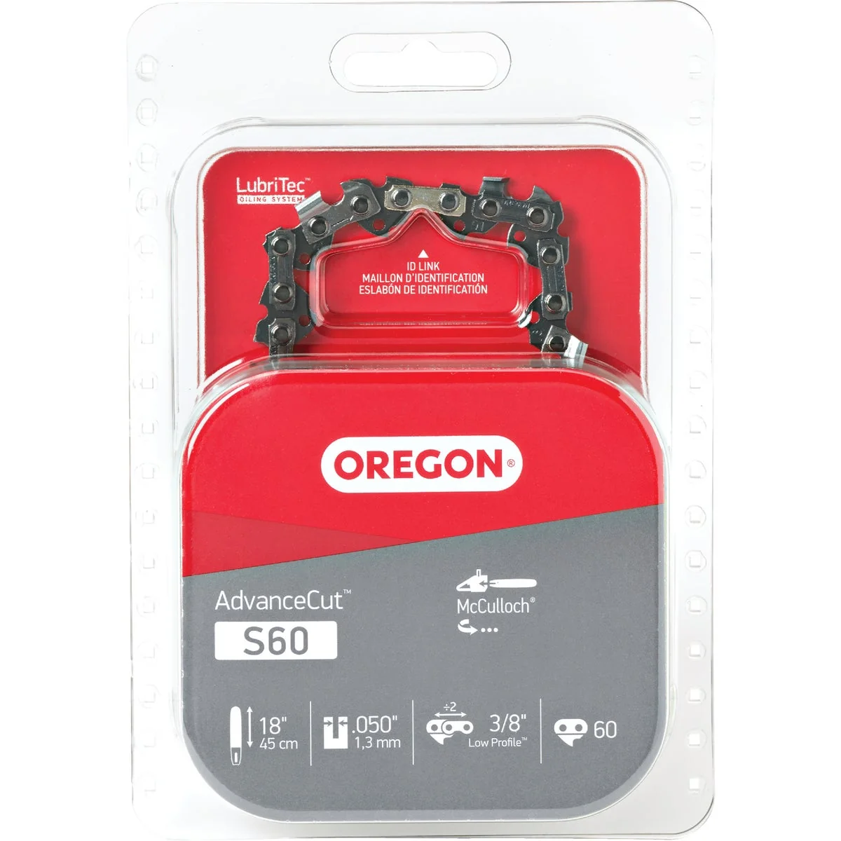 Organic Oregon AdvanceCut S60 18 In. Chainsaw Chain High-Performance