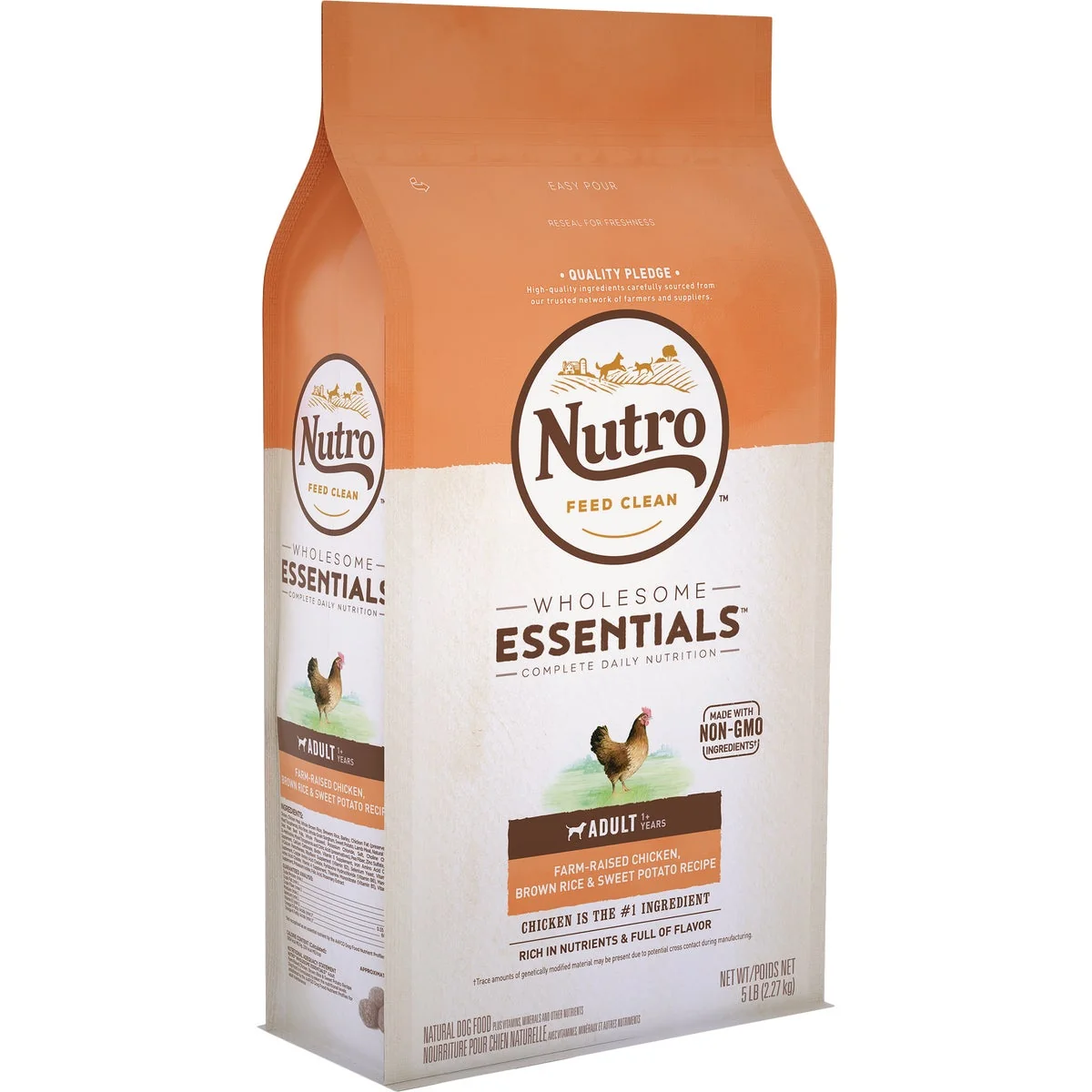 Comfortable Nutro Wholesome Essentials 5 Lb. Chicken Brown Rice Sweet Potato Adult Dry Dog Food Consistent