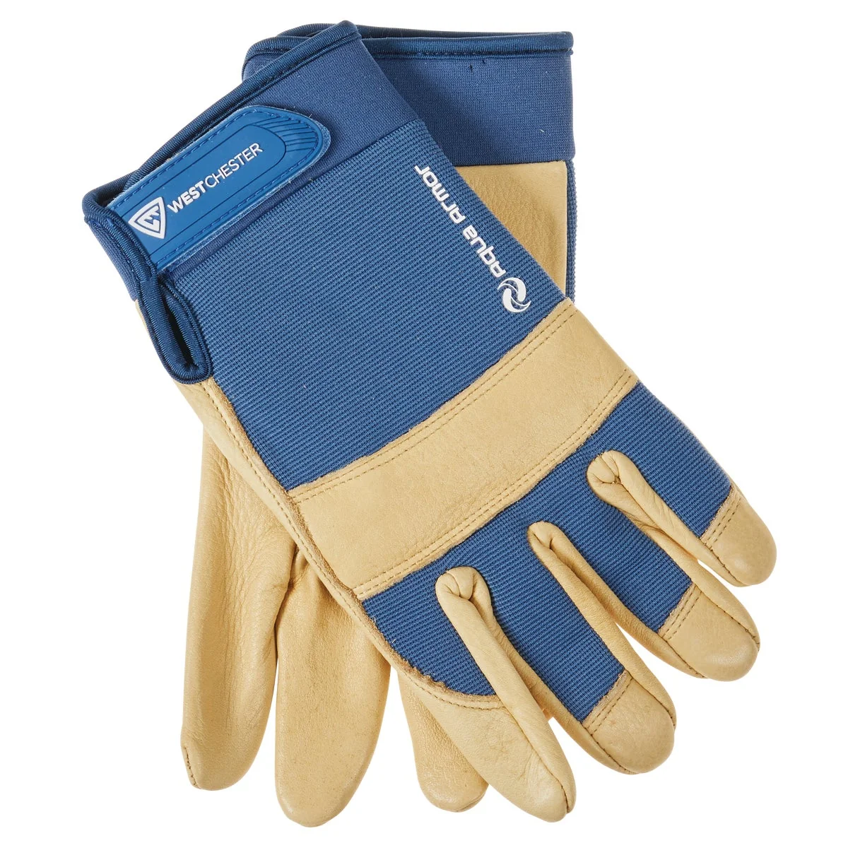Relaxed Boss Job Master Aqua Armor Men’s XL Blue Tan Leather Work Glove Top-Quality