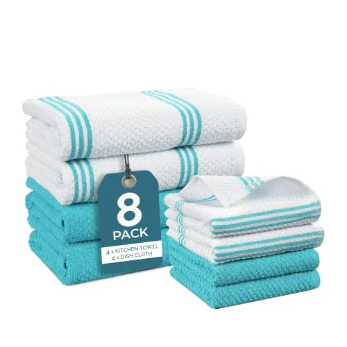 Environmentally Friendly Kitchen Towel Set 8 Pc 8 Count Crafted