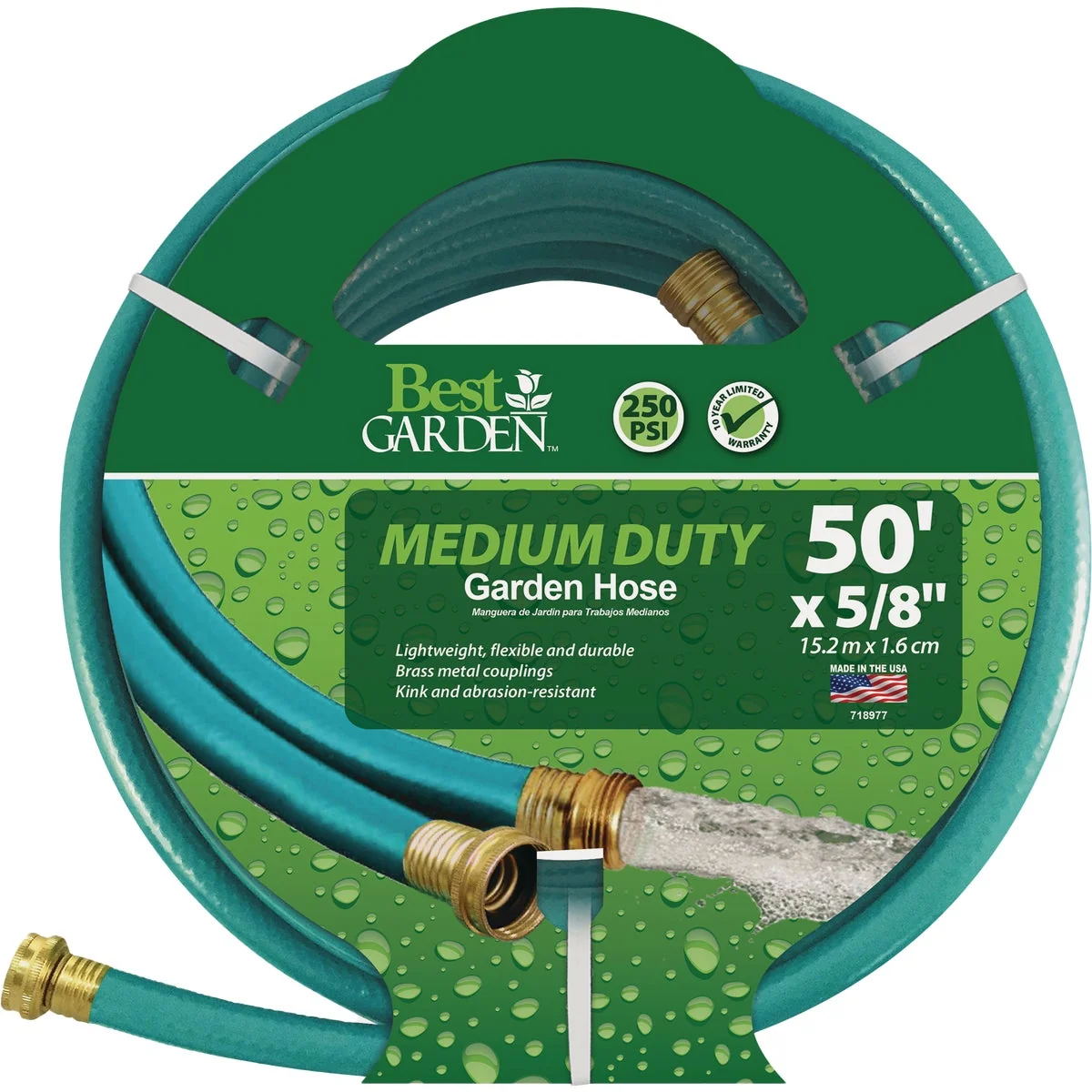 Innovative Garden 5 8 In. Dia. x 50 Ft. L. Medium-Duty Vinyl Garden Hose W Guard-N-Grip Artisan
