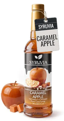 Advanced Coffee Syrup Caramel Apple Flavored Syrup for Drinks 25.4 Fl Oz Clean