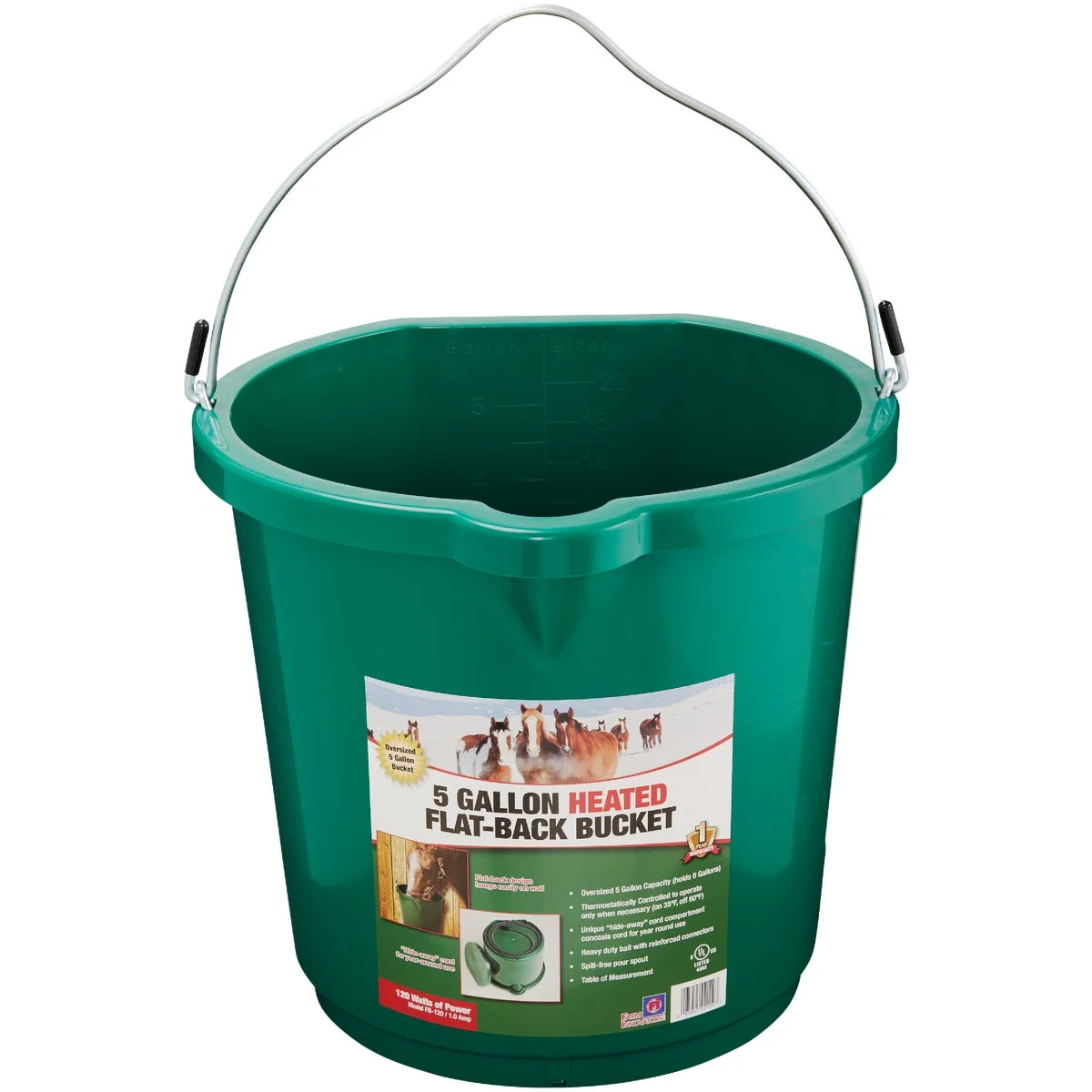 World-Class Farm Innovators 5 Gal. 130W 120V Heated Bucket Unique