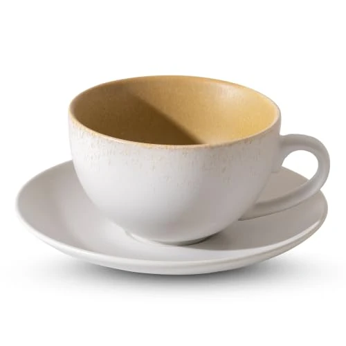 Secure CUP AND SAUCER SET Contemporary