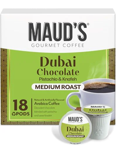 Elite Dubai Chocolate Flavored Coffee Pods 18 Count Comfortable