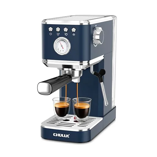 Easy-to-Use Slim Espresso Machine with Milk Frother for Home Latte Detailed