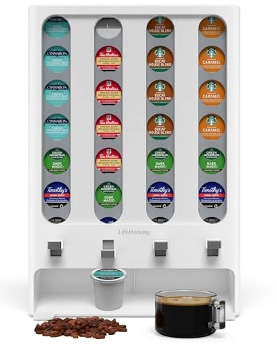 Reusable K Cup Holder Creative Coffee Pods Storage Stand Vending 28 Count Lightweight