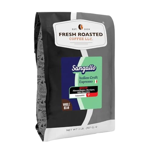 Easy-to-Use Sangallo Italian Craft Artisan Blend Whole Bean Coffee 32 Ounce Fine