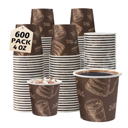 Fashionable 600 Pack 4 oz Small Coffee Cups 600 Count Efficient