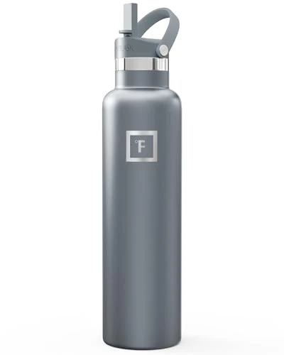 Fast 24 oz Narrow Mouth Water Bottle with Straw Optimized