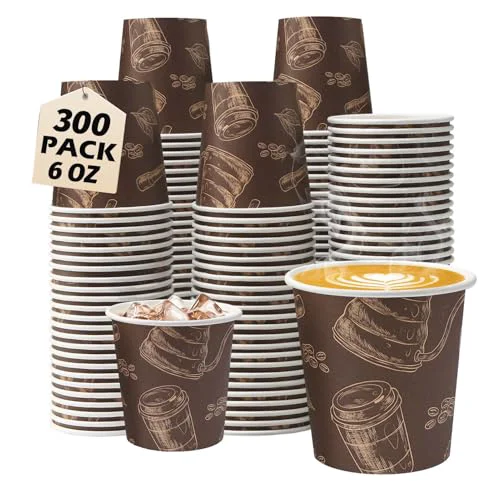 Responsible 6 oz 300 Pack Disposable Paper Cups 300 Count Convenient