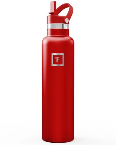 Unique 24 oz Narrow Mouth Water Bottle with Straw User-Friendly