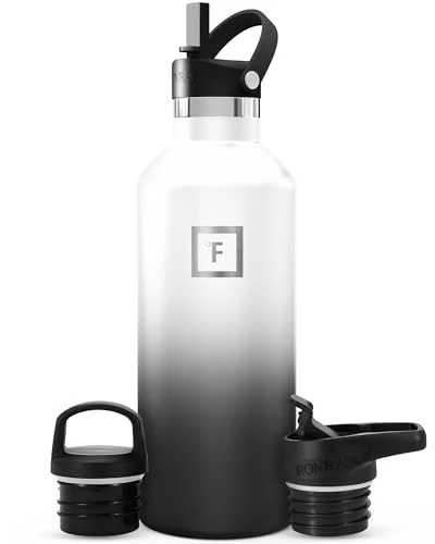 Selected 32 oz Narrow Mouth Water Bottle with 3 Lids Professional