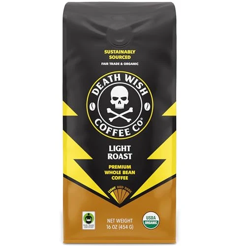 Versatile Organic Light Roast Whole Bean Coffee 16 Ounce Official