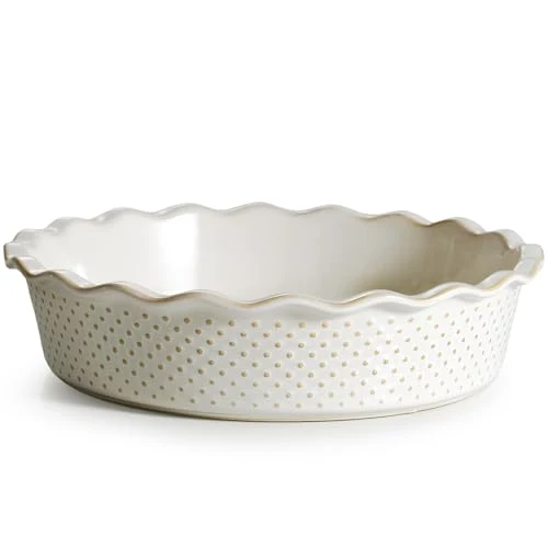 Green Ceramic Deep Pie Pan 2 Count Environmentally Friendly