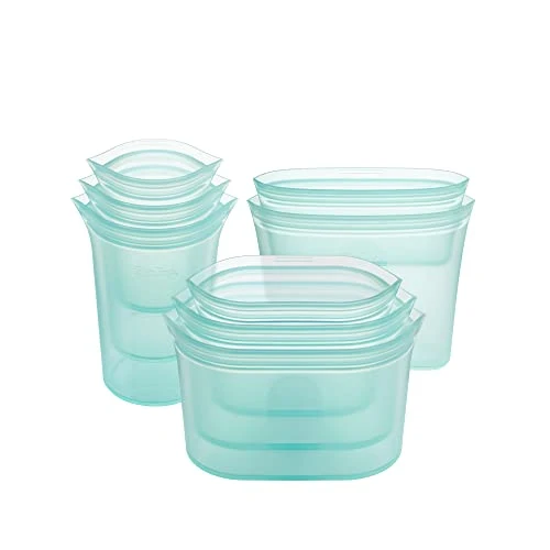 Traditional Reusable Food Storage Containers Full Set of 8 Teal Quality