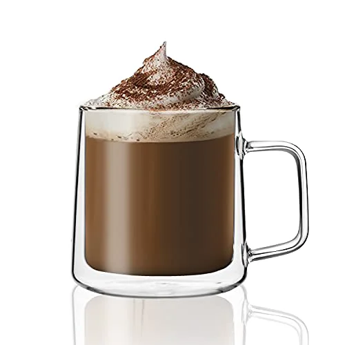 Consistent Double Walled Glass Coffee Mugs Sustainable