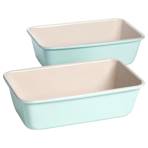 Artisan Clean Ceramic Loaf Pan Set 2 Count Sophisticated