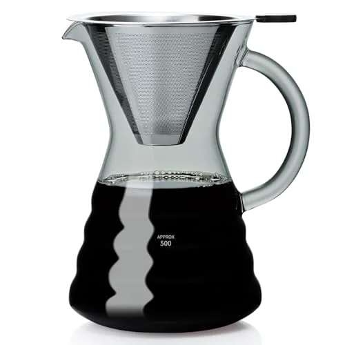 Specialty Pour Over Coffee Maker with Permanent Stainless Filter 27 fl oz 27 Fl Oz Carefully Designed
