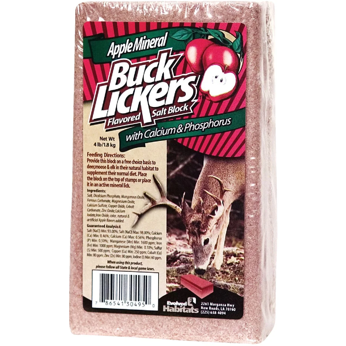 Exclusive Buck Lickers 4 Lb. Flavored Salt Block With Calcium Phosphorous Comfortable