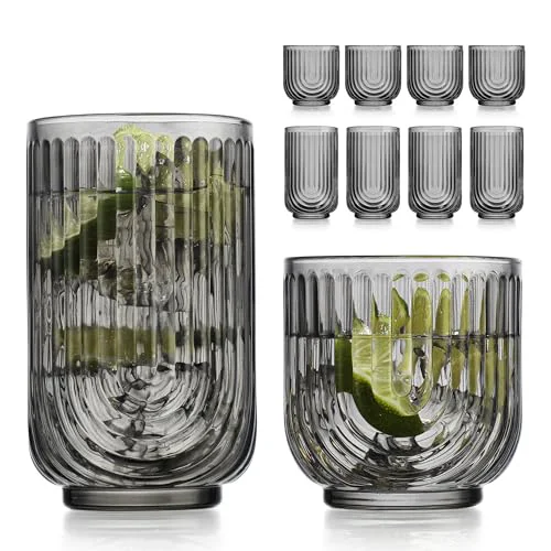 Original 8 Piece Smoke Glassware Set 8 Count Outstanding