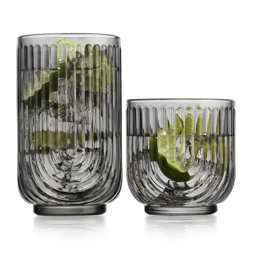 Next-Generation 16 Piece Smoke Glassware Set 16 Count Green