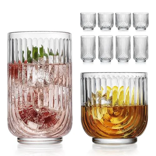 Effective 8 Piece Drinking Glass Set 8 Count Certified