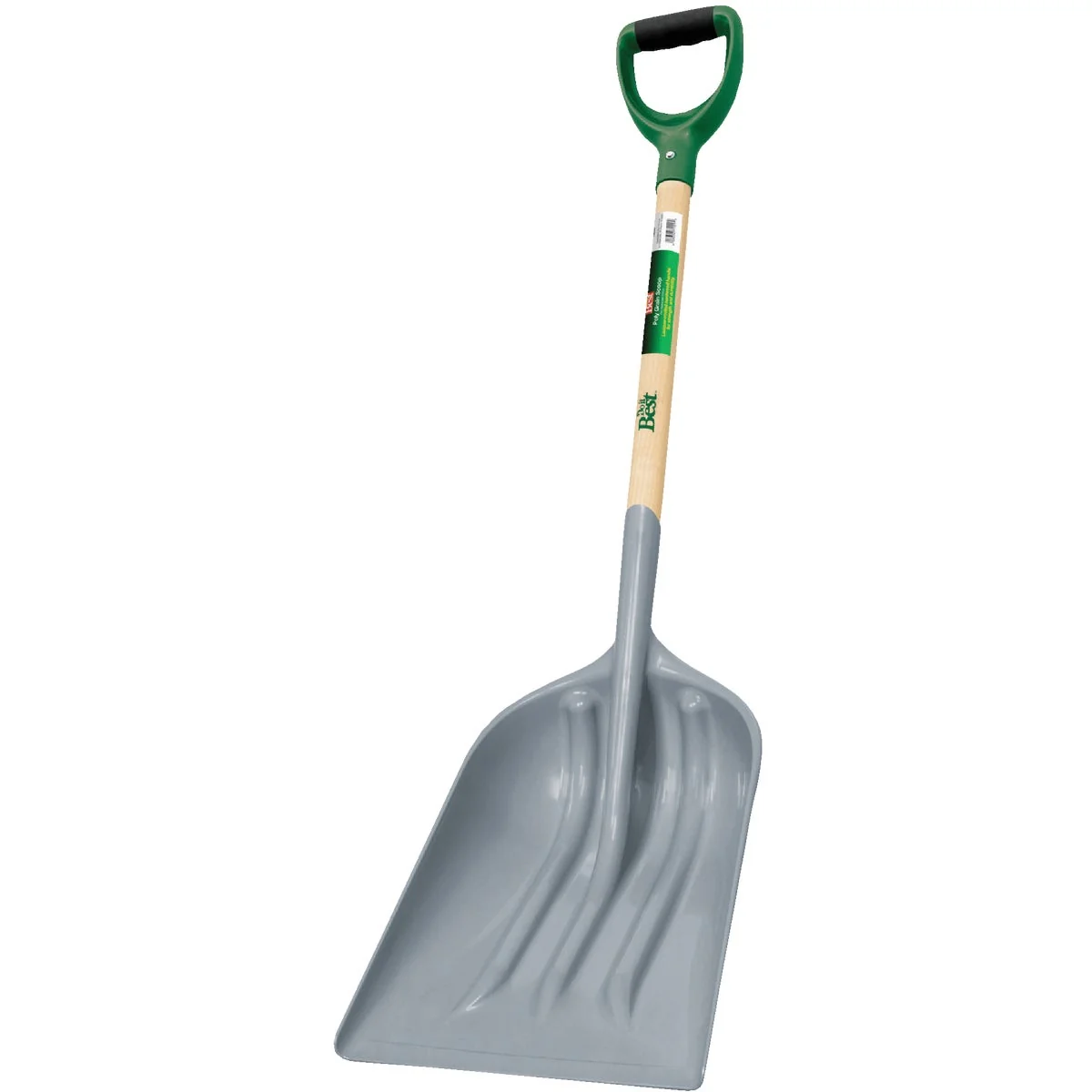 Pure Do it 29 In. Wood D-Grip Handle Poly Scoop Shovel Practical