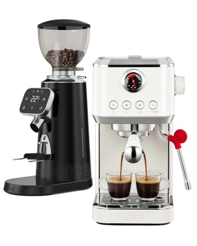 Carefully Designed E2 Gen3 Espresso Machine with G3 64mm Flat Burr Coffee Grinder Pure