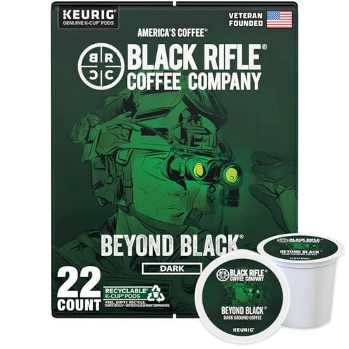 Smooth Black Rifle Coffee Dark Roast K Cup Coffee Beyond Black 22 Count Practical