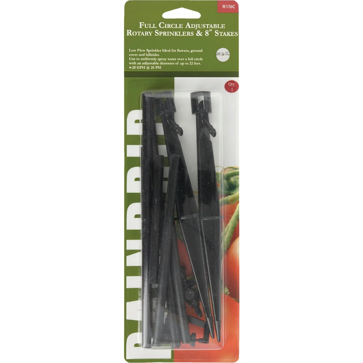 Functional Raindrip Full Circle Adjustable Rotary Sprinkler with Stake 2-Pack Sophisticated