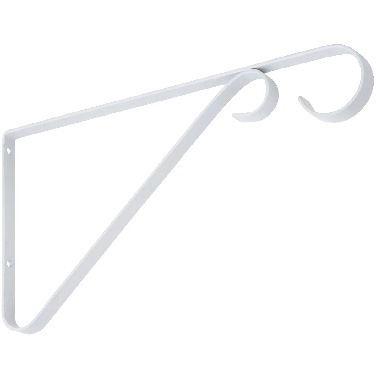 Fine National 9 In. White Steel Hanging Plant Bracket Official