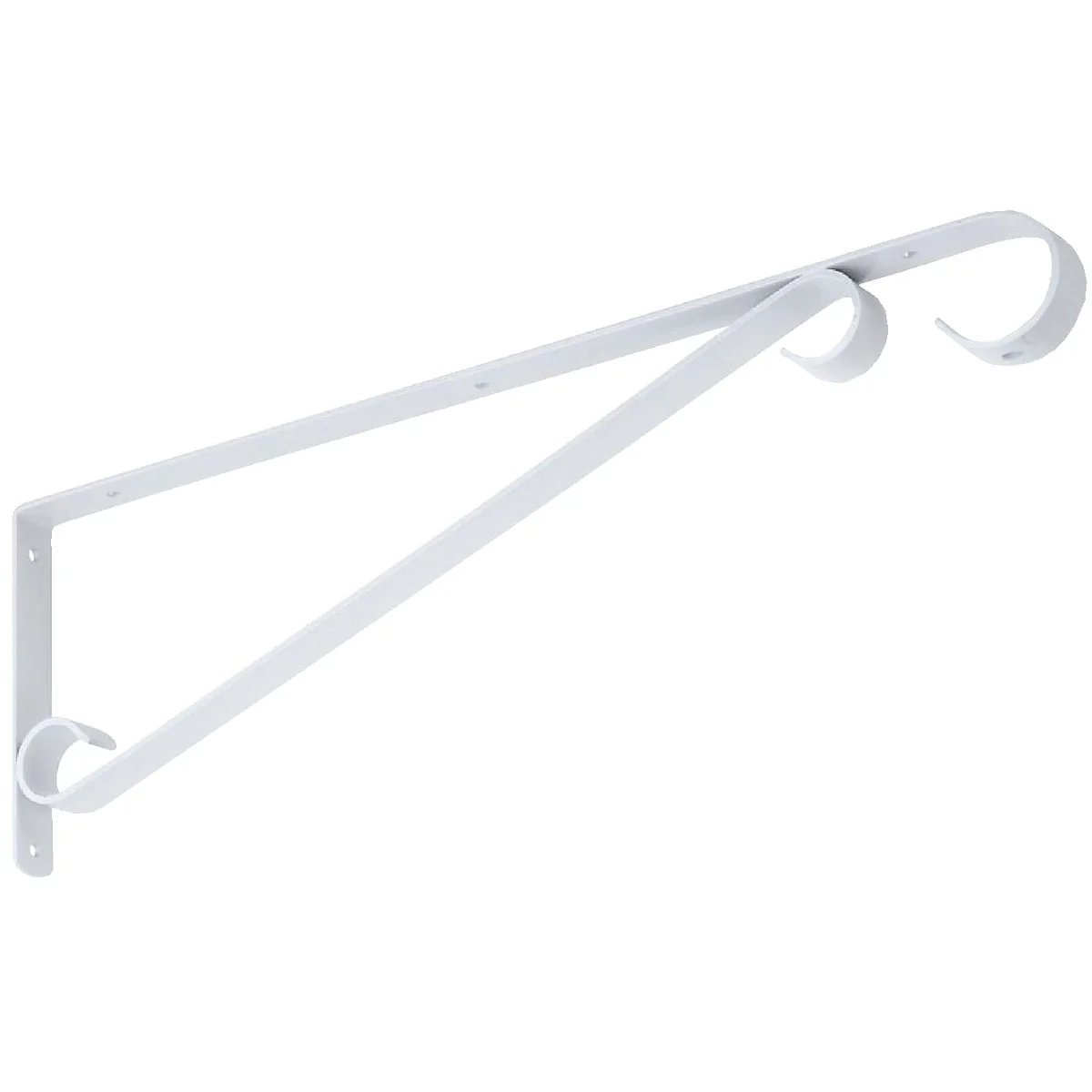 Expertly Made National 15 In. White Steel Hanging Plant Bracket Breathable