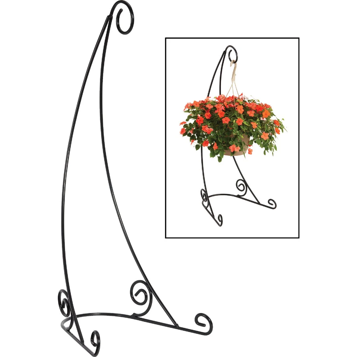 Efficient Garden 40 In. H. Black Steel Plant Hanger Stand Top-Quality