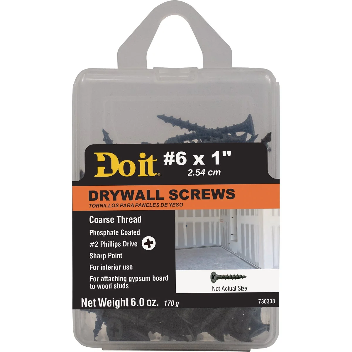Innovative Do it 6 x 1 In. Coarse Thread Phosphate Drywall Screw Original Design