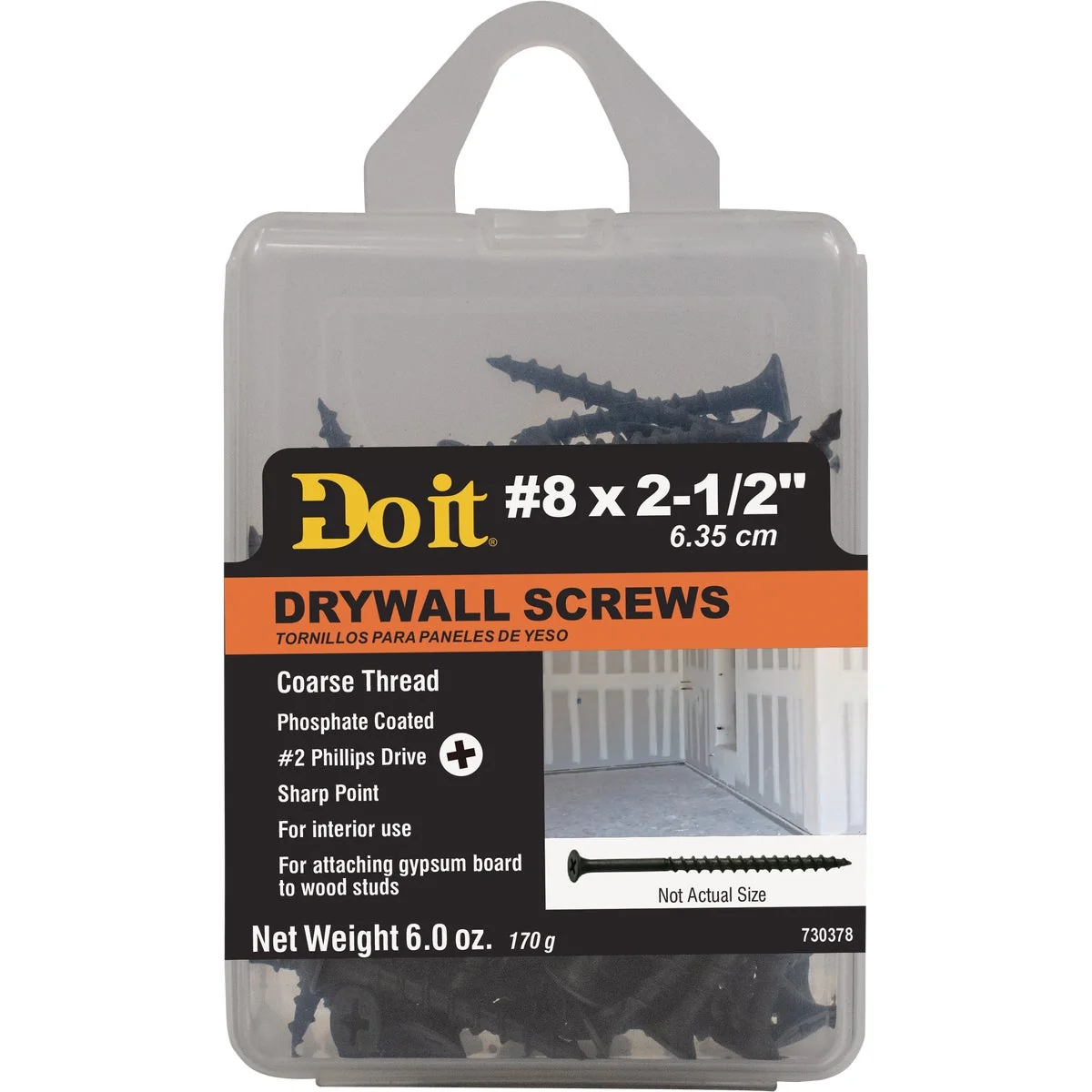 Enhanced Do it 8 x 2-1 2 In. Coarse Thread Phosphate Drywall Screw Effective