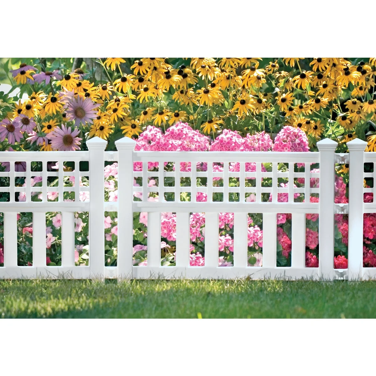 Traditional Suncast 20 1 2 In. H x 24 In. L Resin Decorative Border Fence Premium Material